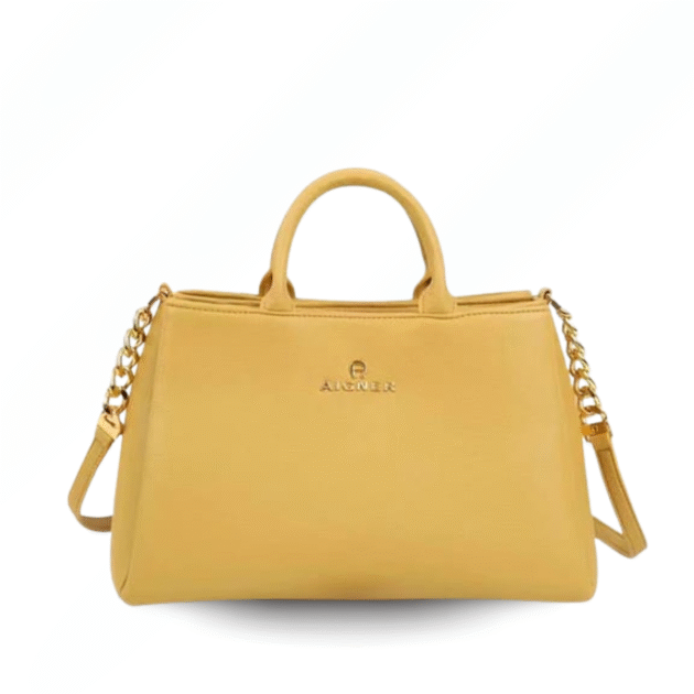 Aigner Amazonek Leather Top-Handle Bag in Yellow