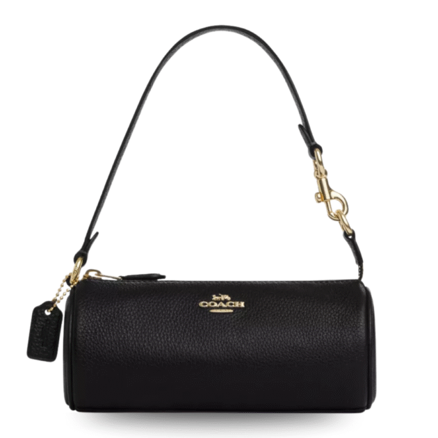 Coach Nolita Barrel Bag in Black Pebble Leather