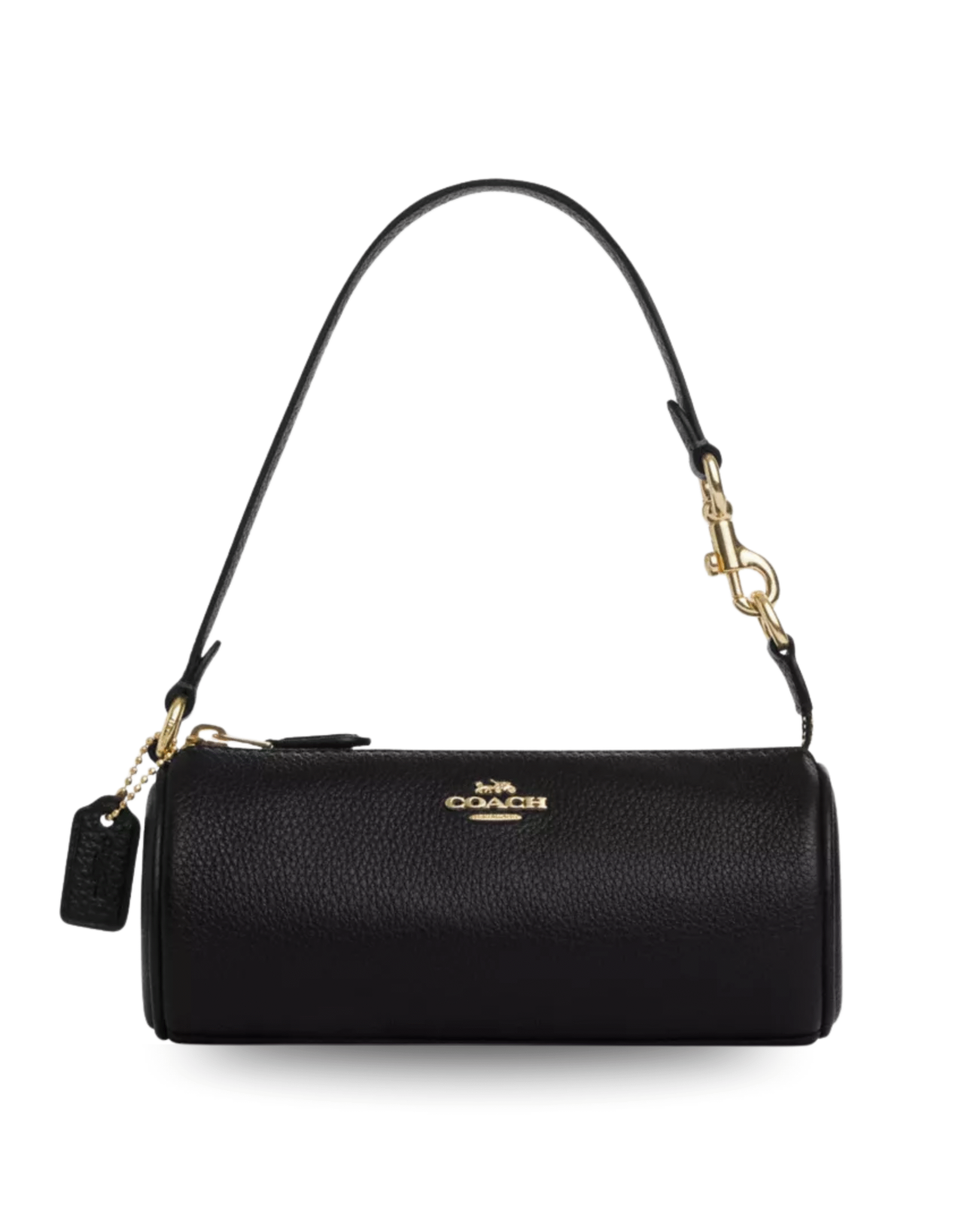 Coach Nolita Barrel Bag in Black Pebble Leather