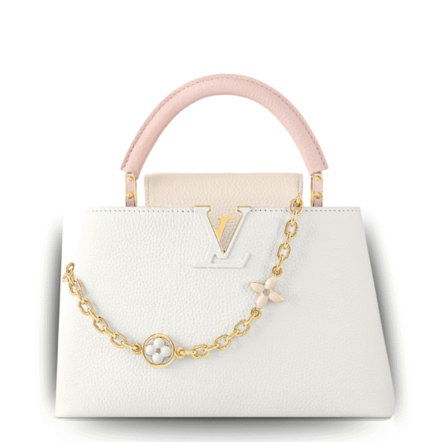 Louis Vuitton Capucines BB Handbag in Taurillon Leather with Monogram Blossom Chain