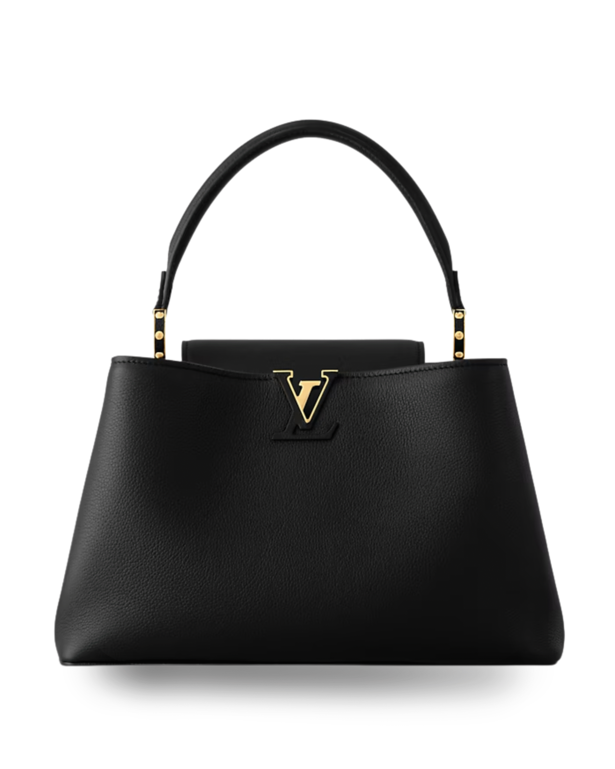 Louis Vuitton Capucines MM Handbag in Black Taurillon Leather