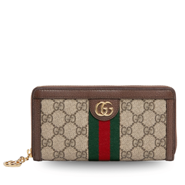 Coach F54630 Signature PVC & Leather Accordion Zip Wallet