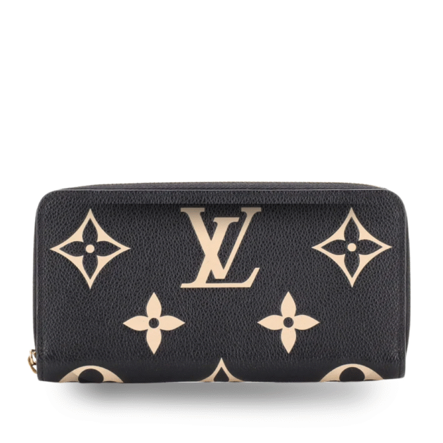 Louis Vuitton Bicolor Monogram Empreinte Zippy Wallet – Black and Beige