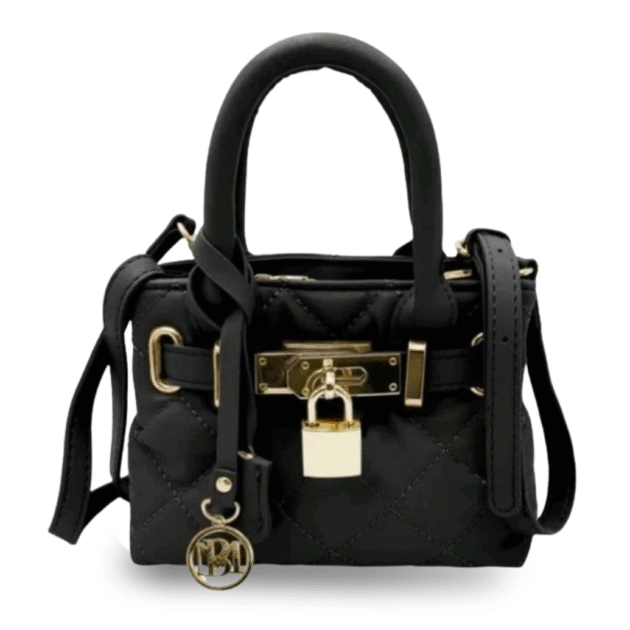 Badgley Mischka Mini Diamond Quilted Tote Bag